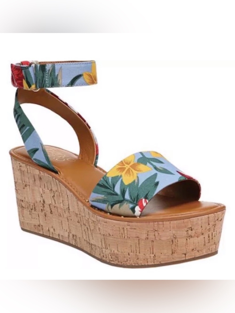 EUC- Franco Sarto ‘Jovie’ Tropical Hawaiian Wedge Sandal